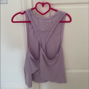Lavender lululemon twist back tank top